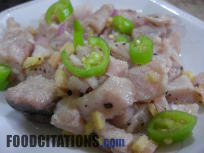 Kinilaw na Yellowfin Tuna Recipe